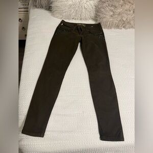 Robin's Jean Olive Pants with Winged Patch